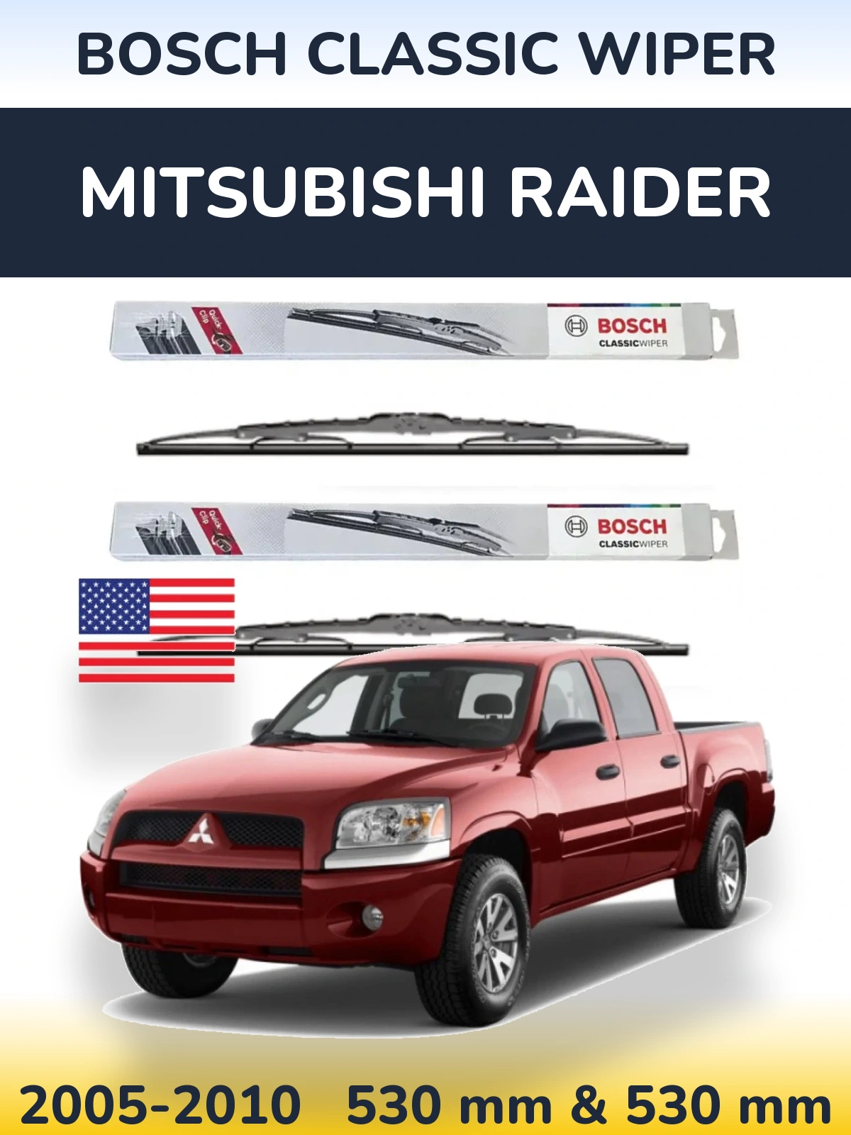 Ștergătoare BOSCH Classic Wiper pentru Mitsubishi Raider