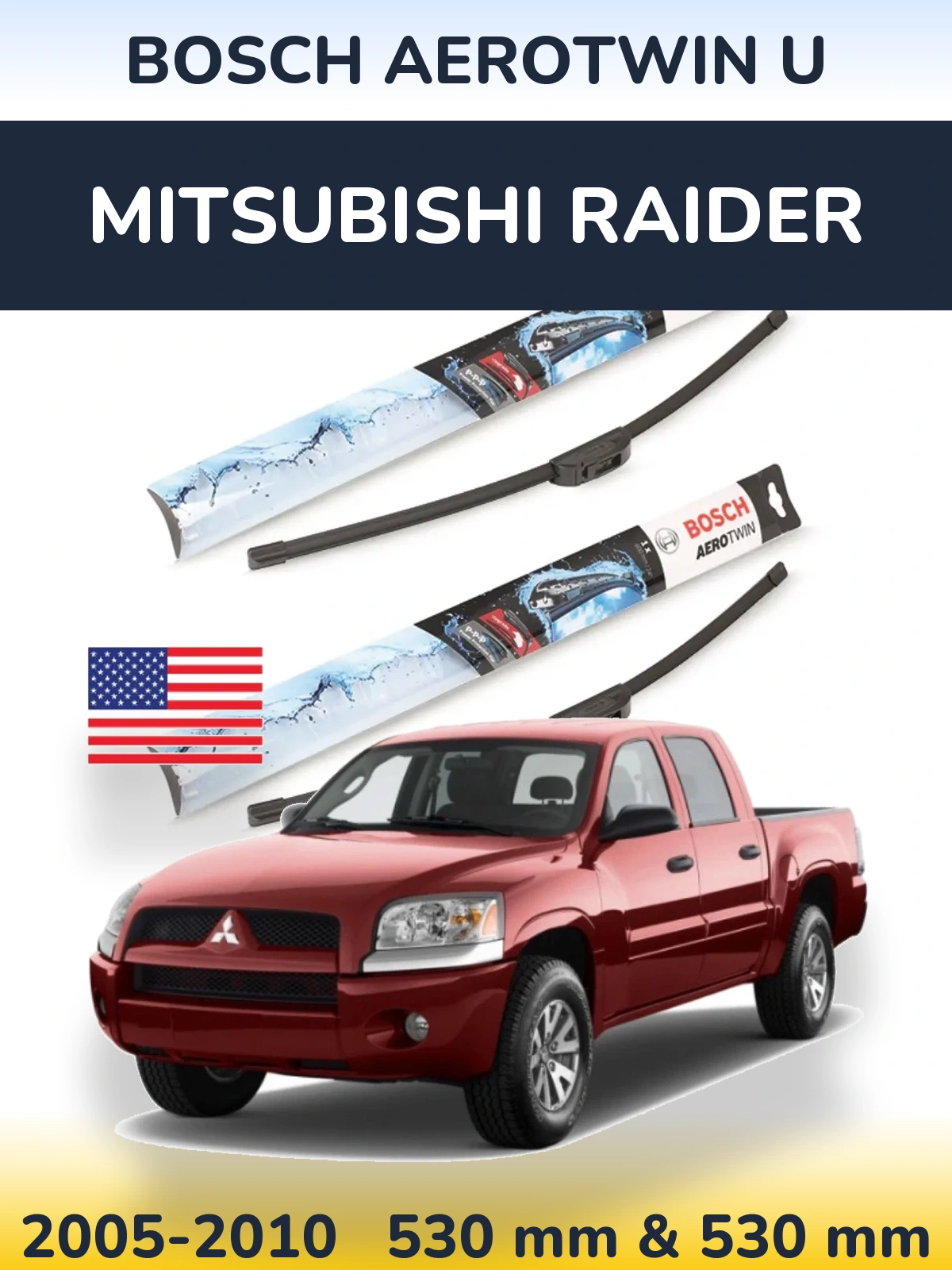 Ștergătoare BOSCH AeroTwin U pentru Mitsubishi Raider
