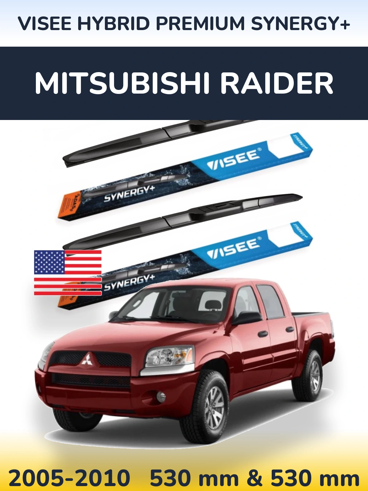 Ștergătoare VISEE HYBRID PREMIUM SYNERGY+ pentru Mitsubishi Raider