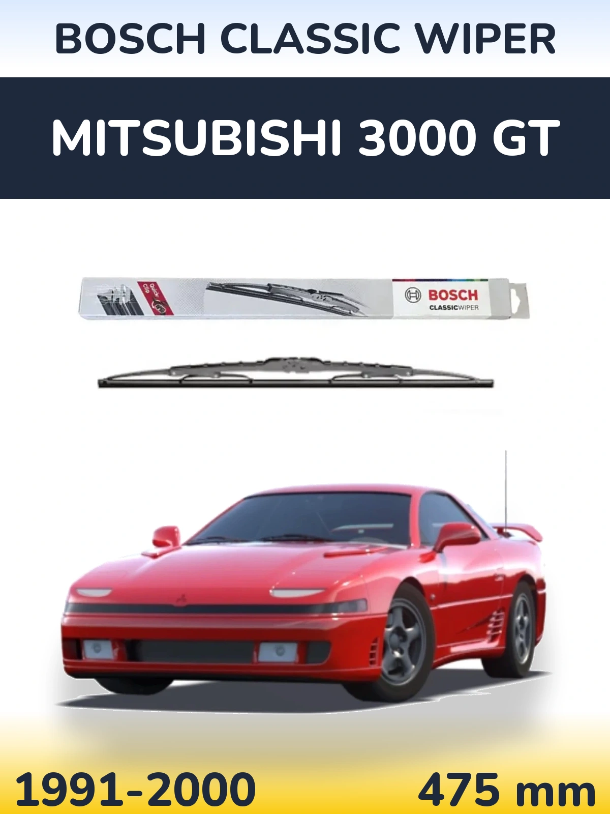 Ștergătoare BOSCH Classic Wiper pentru Mitsubishi 3000 GT
