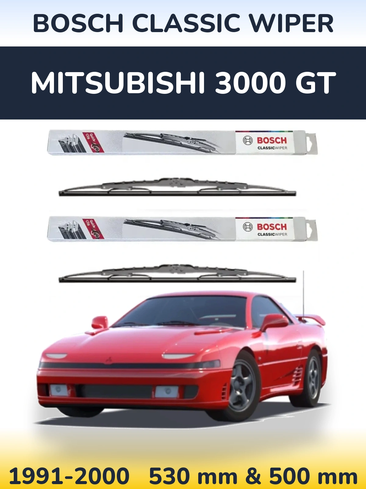 Ștergătoare BOSCH Classic Wiper pentru Mitsubishi 3000 GT