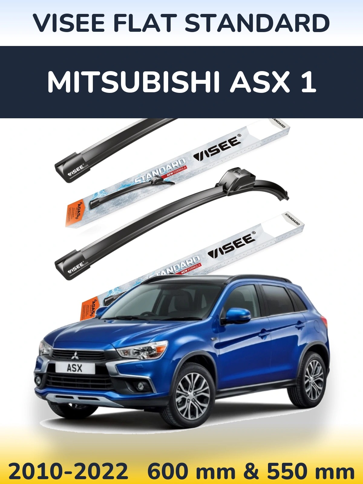 Ștergătoare VISEE FLAT STANDARD pentru Mitsubishi ASX 1
