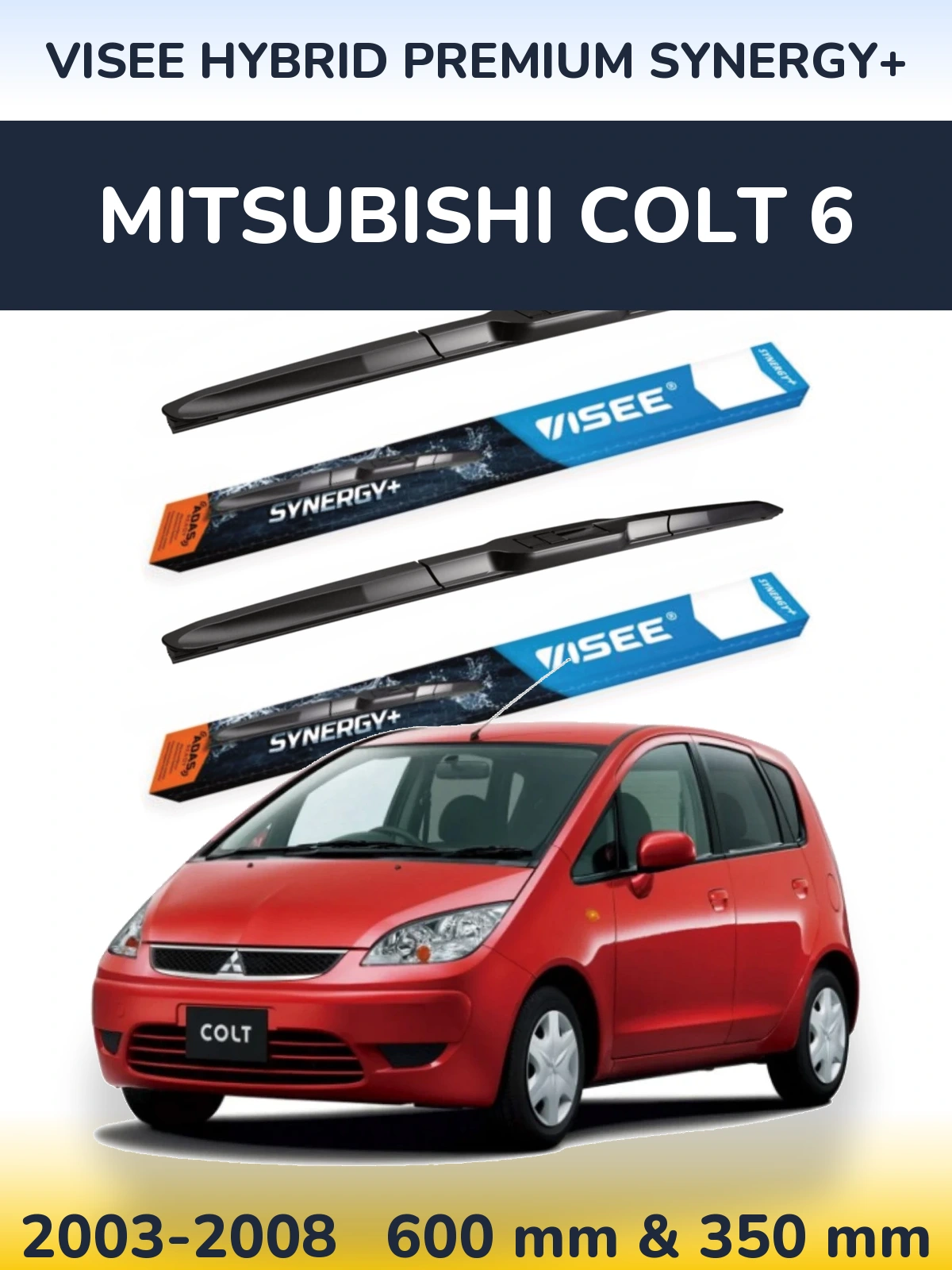 Ștergătoare VISEE HYBRID PREMIUM SYNERGY+ pentru Mitsubishi Colt 6