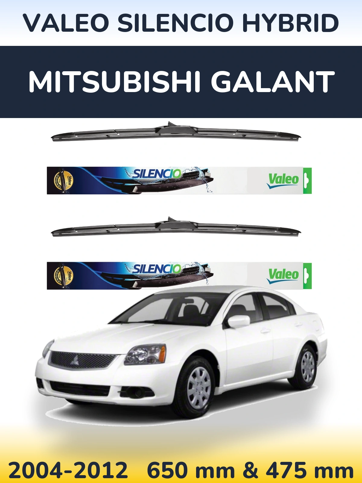 Ștergătoare Valeo Silencio Hybrid pentru Mitsubishi Galant