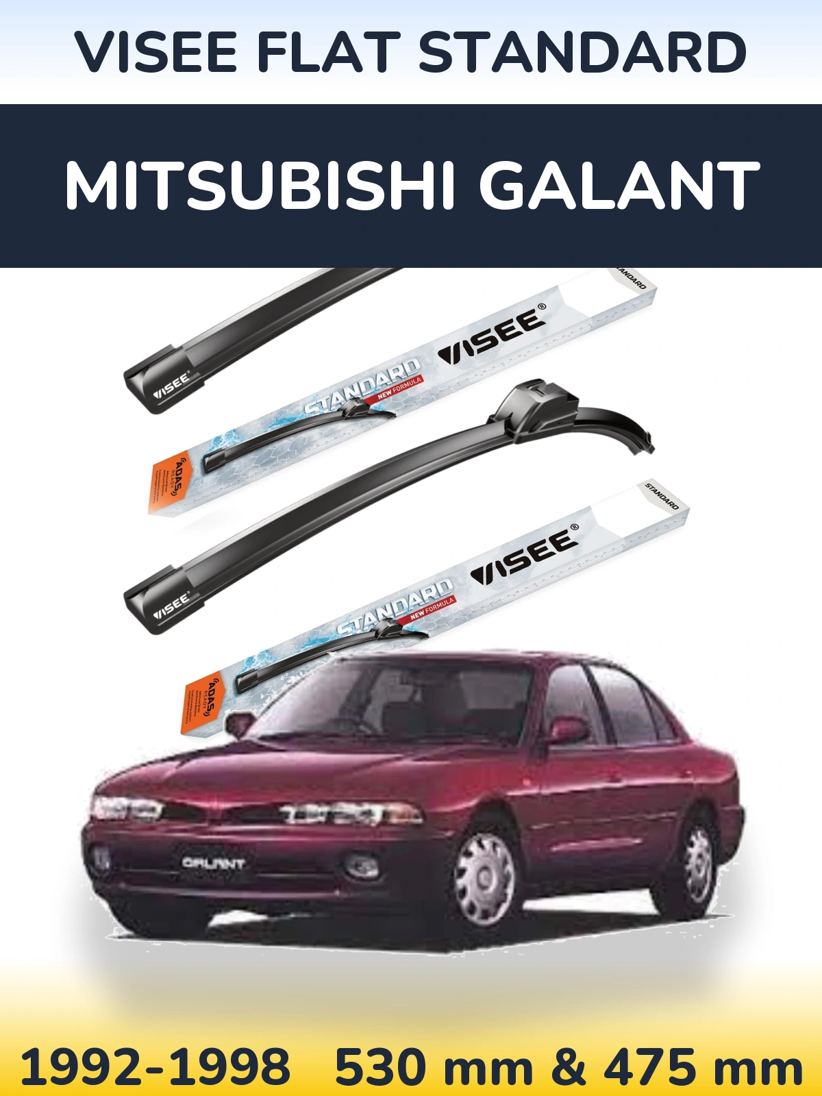 Ștergătoare VISEE FLAT STANDARD pentru Mitsubishi Galant