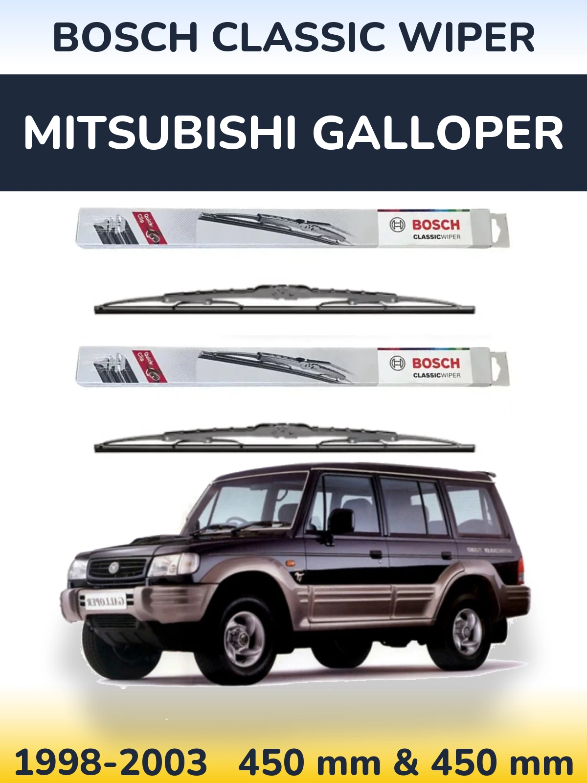 Ștergătoare BOSCH Classic Wiper pentru Mitsubishi Galloper