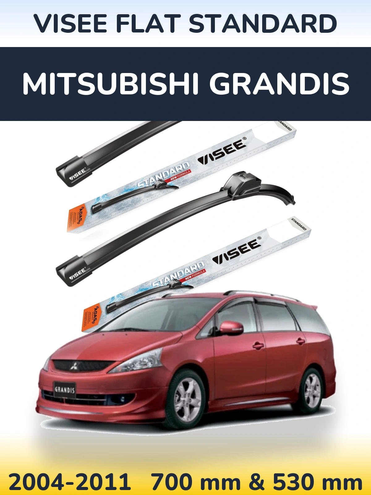 Ștergătoare VISEE FLAT STANDARD pentru Mitsubishi Grandis