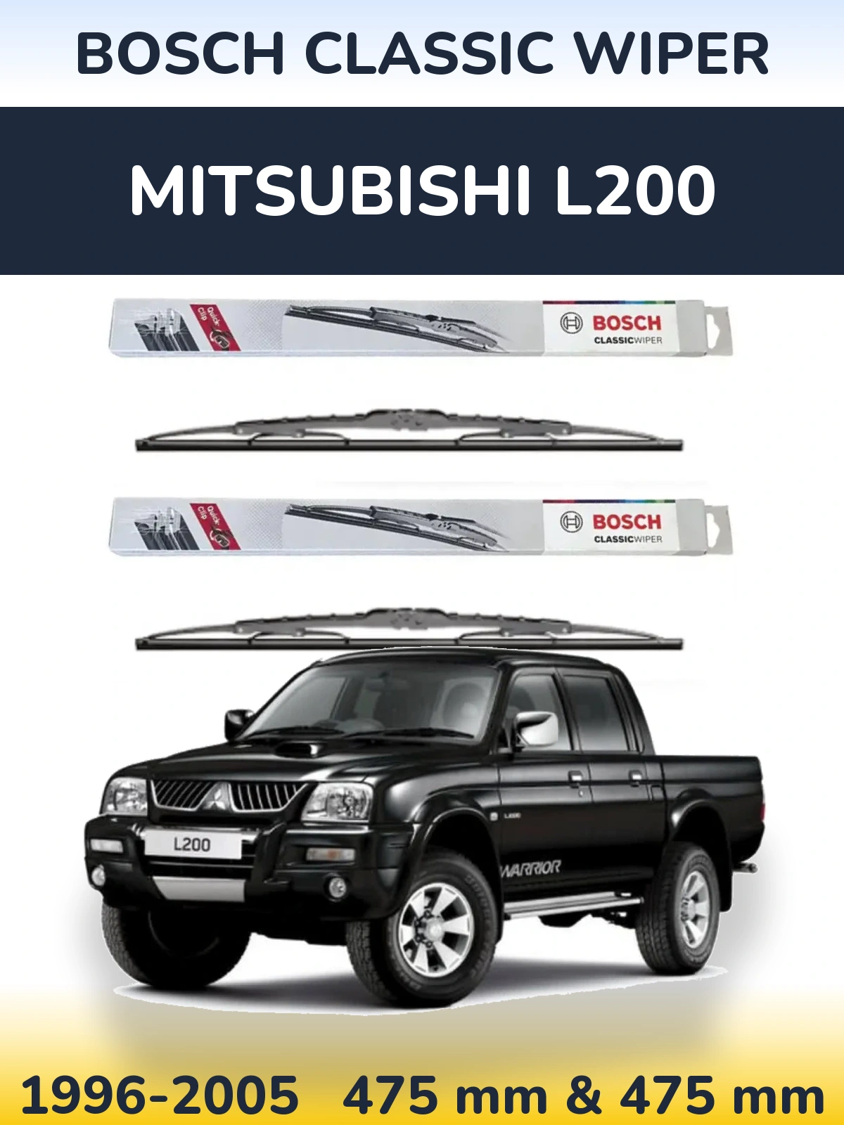 Ștergătoare BOSCH Classic Wiper pentru Mitsubishi L200