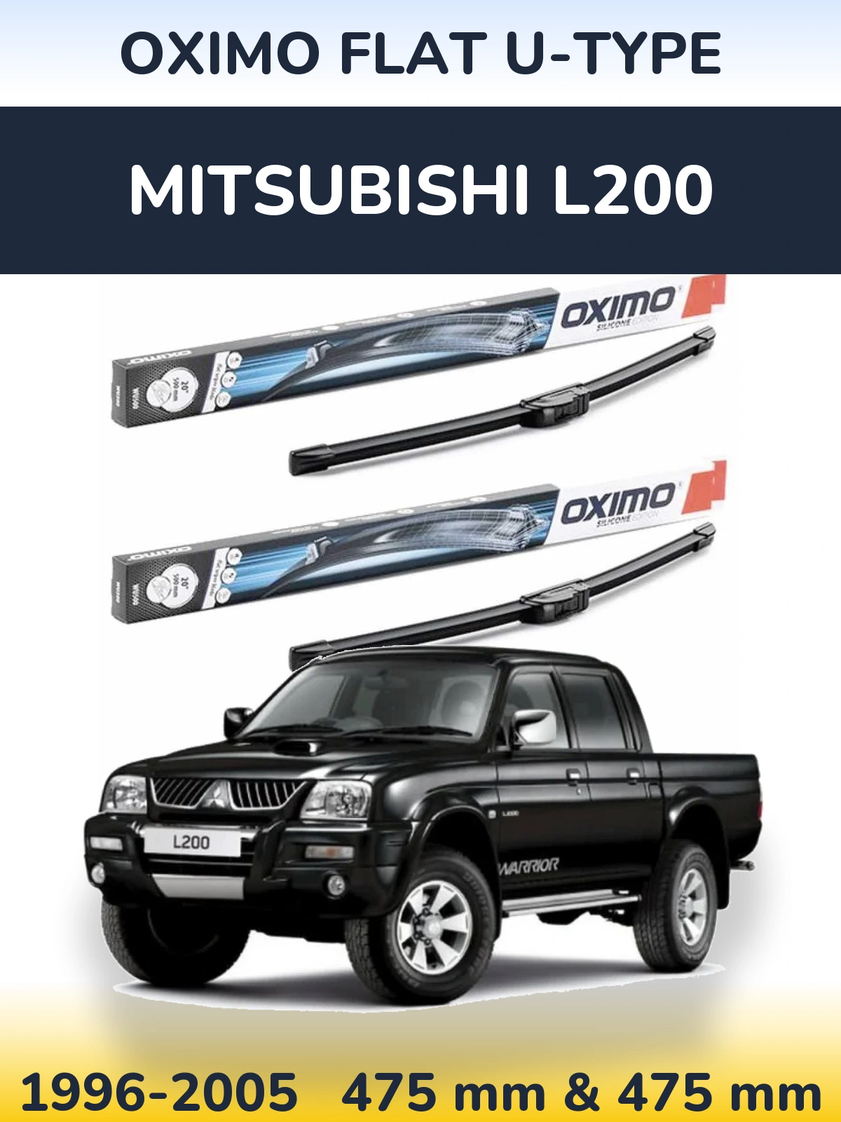 Ștergătoare Oximo Flat U-type pentru Mitsubishi L200