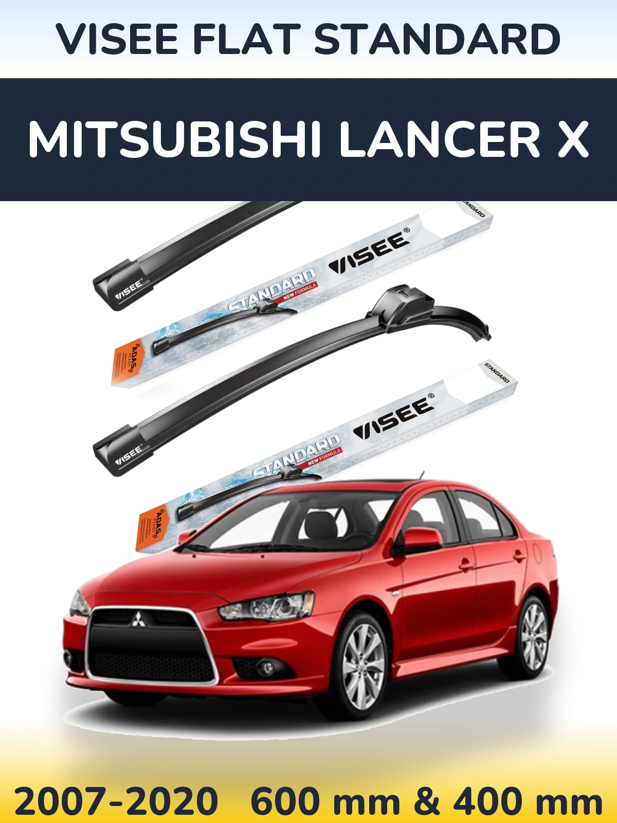 Ștergătoare VISEE FLAT STANDARD pentru Mitsubishi Lancer X