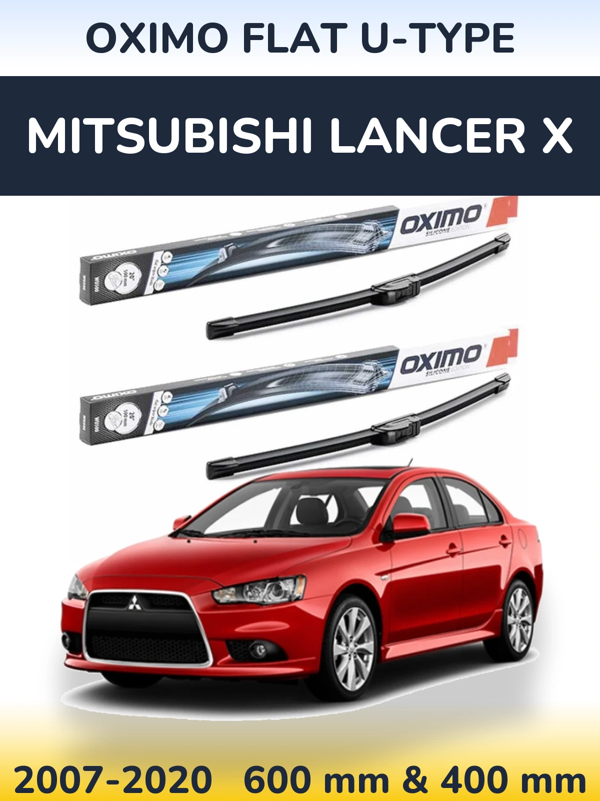 Ștergătoare Oximo Flat U-type pentru Mitsubishi Lancer X
