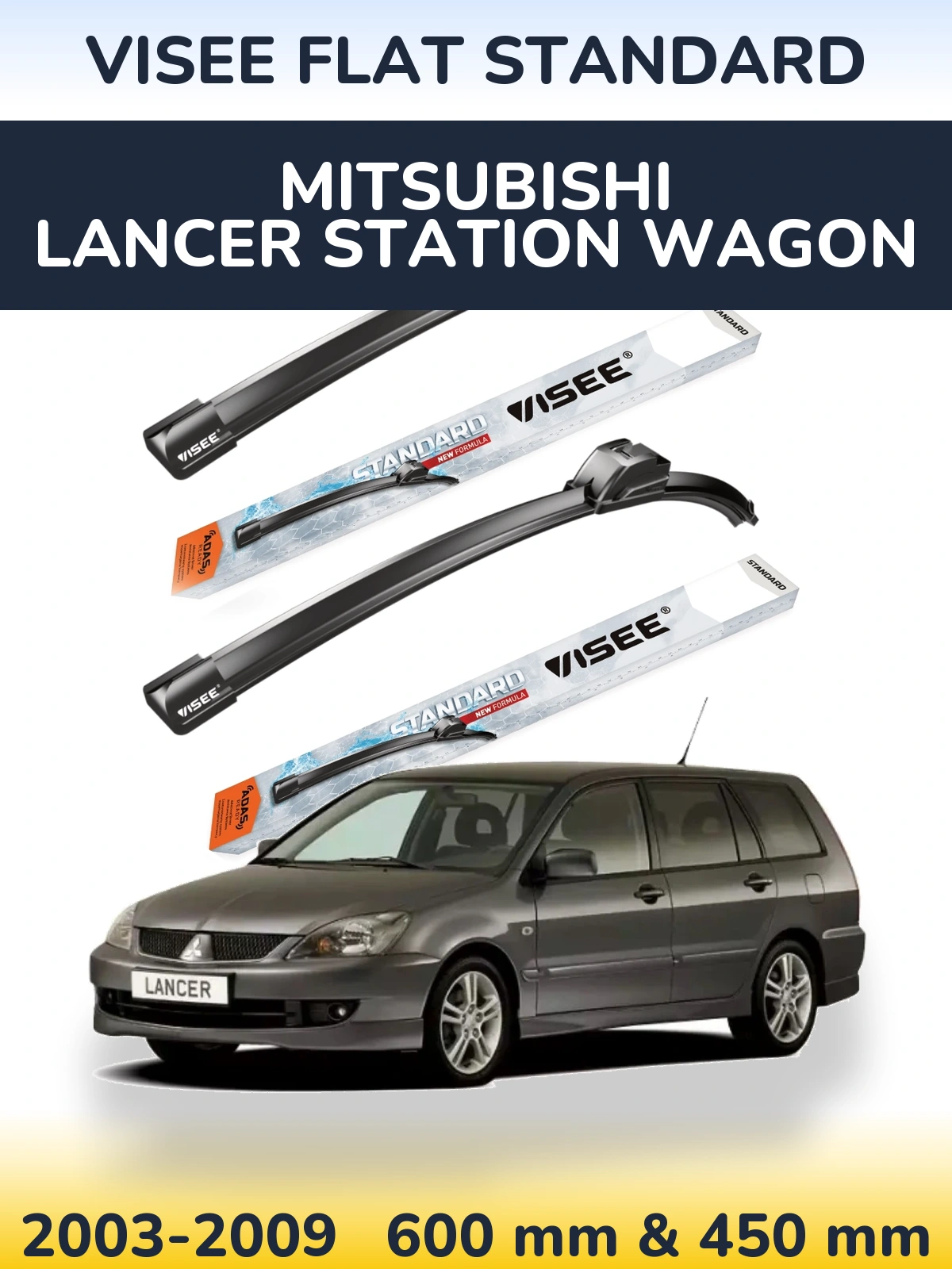 Ștergătoare VISEE FLAT STANDARD pentru Mitsubishi Lancer Station Wagon
