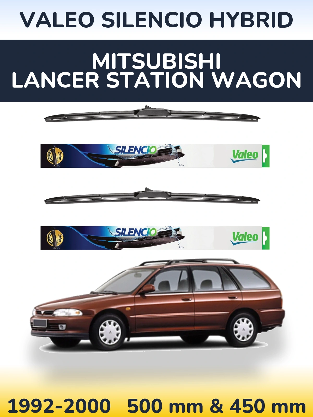Ștergătoare Valeo Silencio Hybrid pentru Mitsubishi Lancer Station Wagon