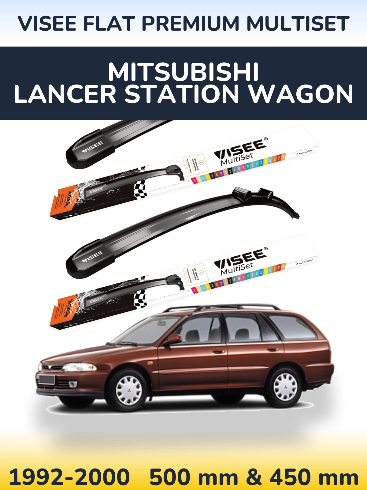 Ștergătoare VISEE FLAT PREMIUM MultiSet pentru Mitsubishi Lancer Station Wagon