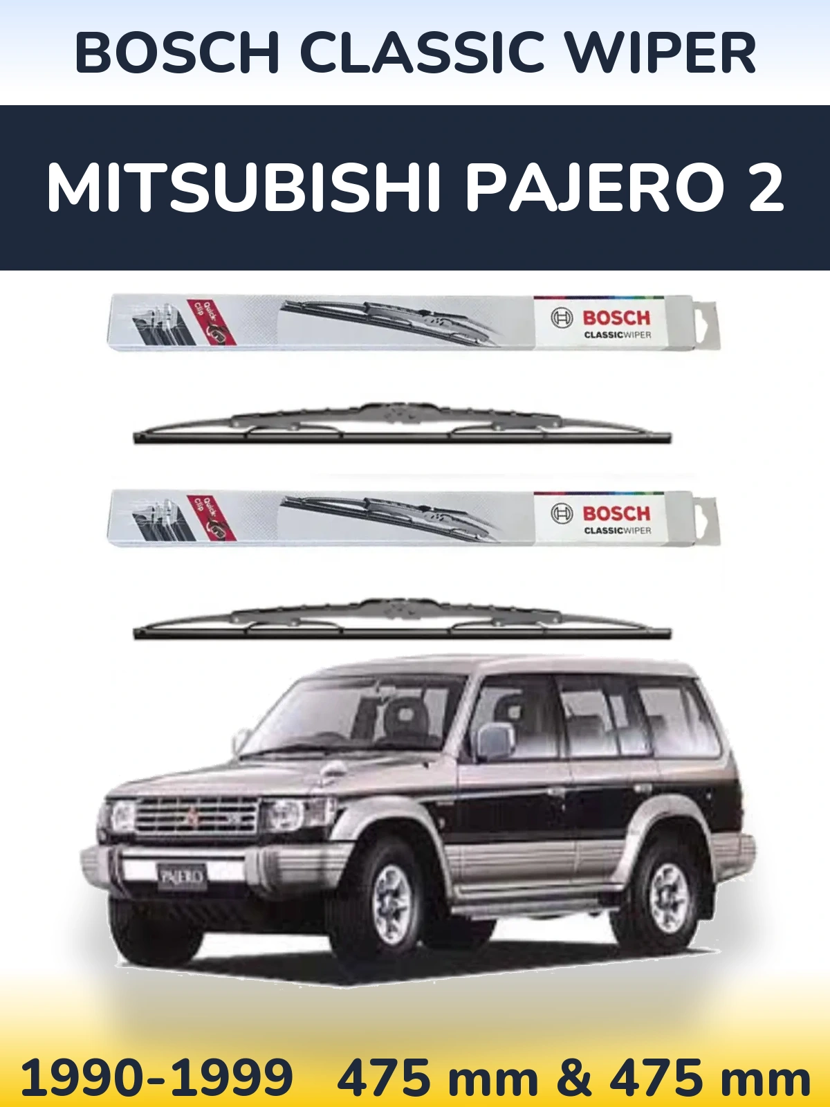 Ștergătoare BOSCH Classic Wiper pentru Mitsubishi Pajero 2