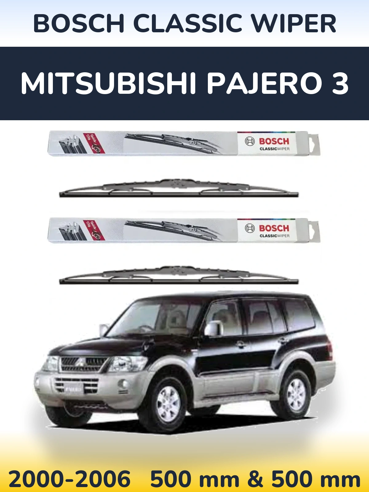 Ștergătoare BOSCH Classic Wiper pentru Mitsubishi Pajero 3