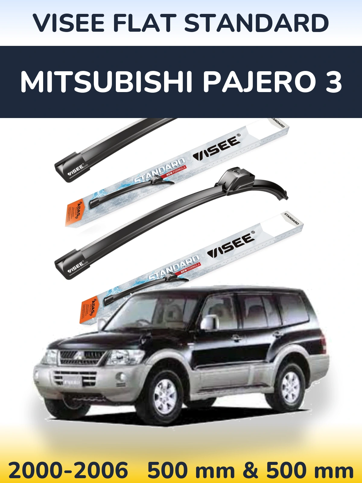 Ștergătoare VISEE FLAT STANDARD pentru Mitsubishi Pajero 3