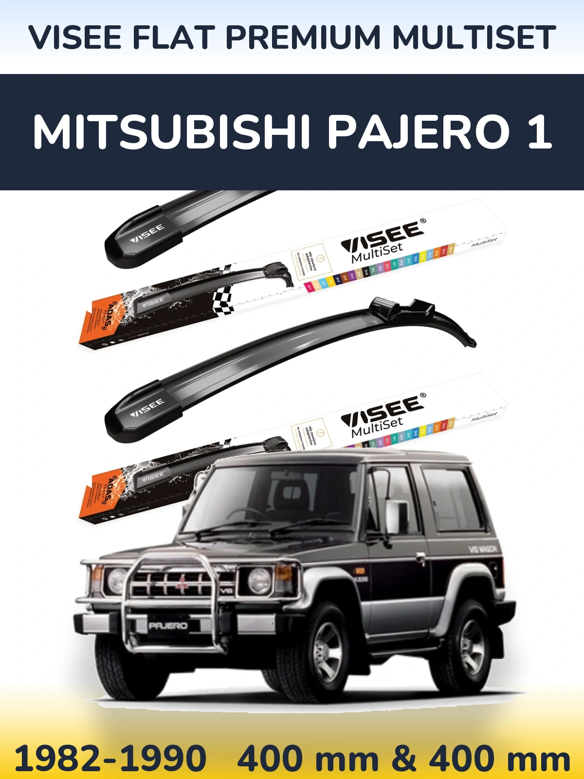 Ștergătoare VISEE FLAT PREMIUM MultiSet pentru Mitsubishi Pajero 1