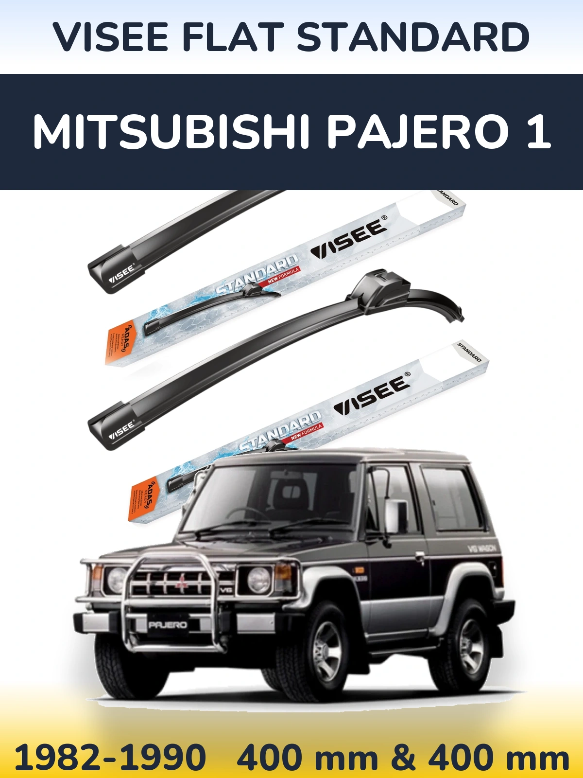 Ștergătoare VISEE FLAT STANDARD pentru Mitsubishi Pajero 1