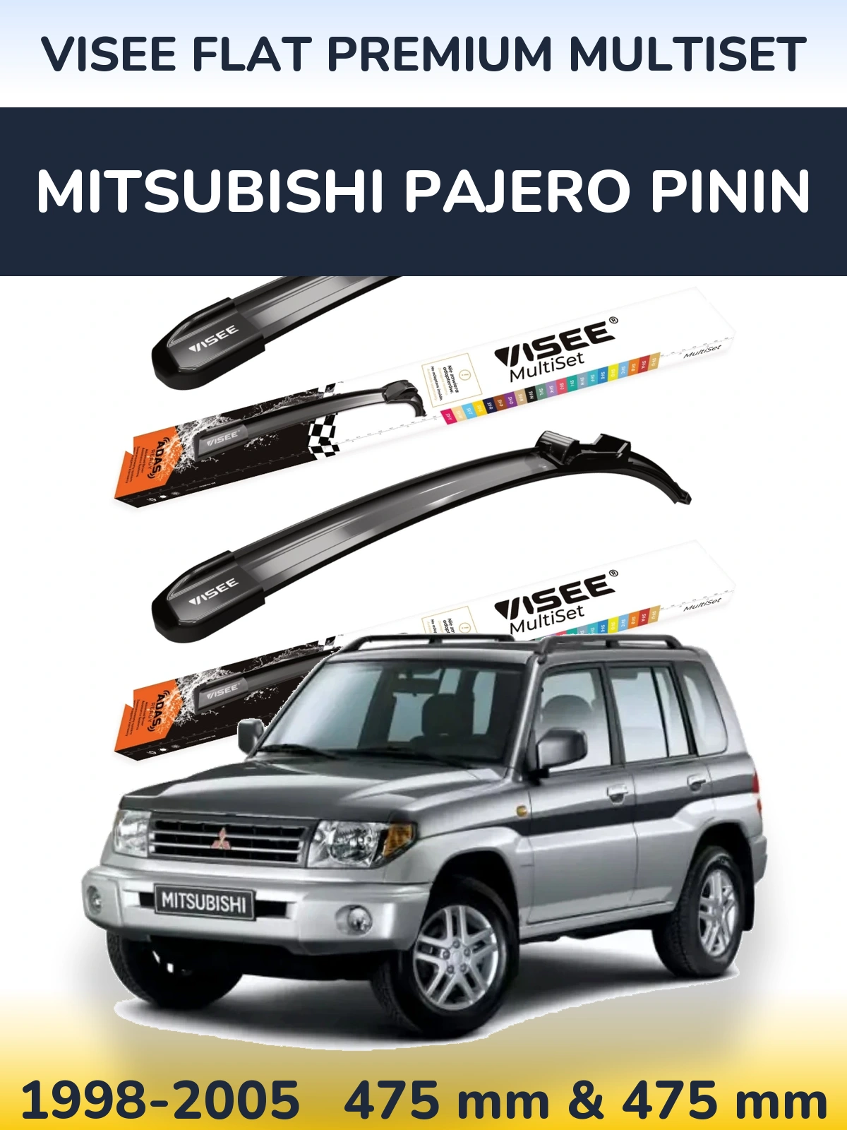 Ștergătoare VISEE FLAT PREMIUM MultiSet pentru Mitsubishi Pajero Pinin