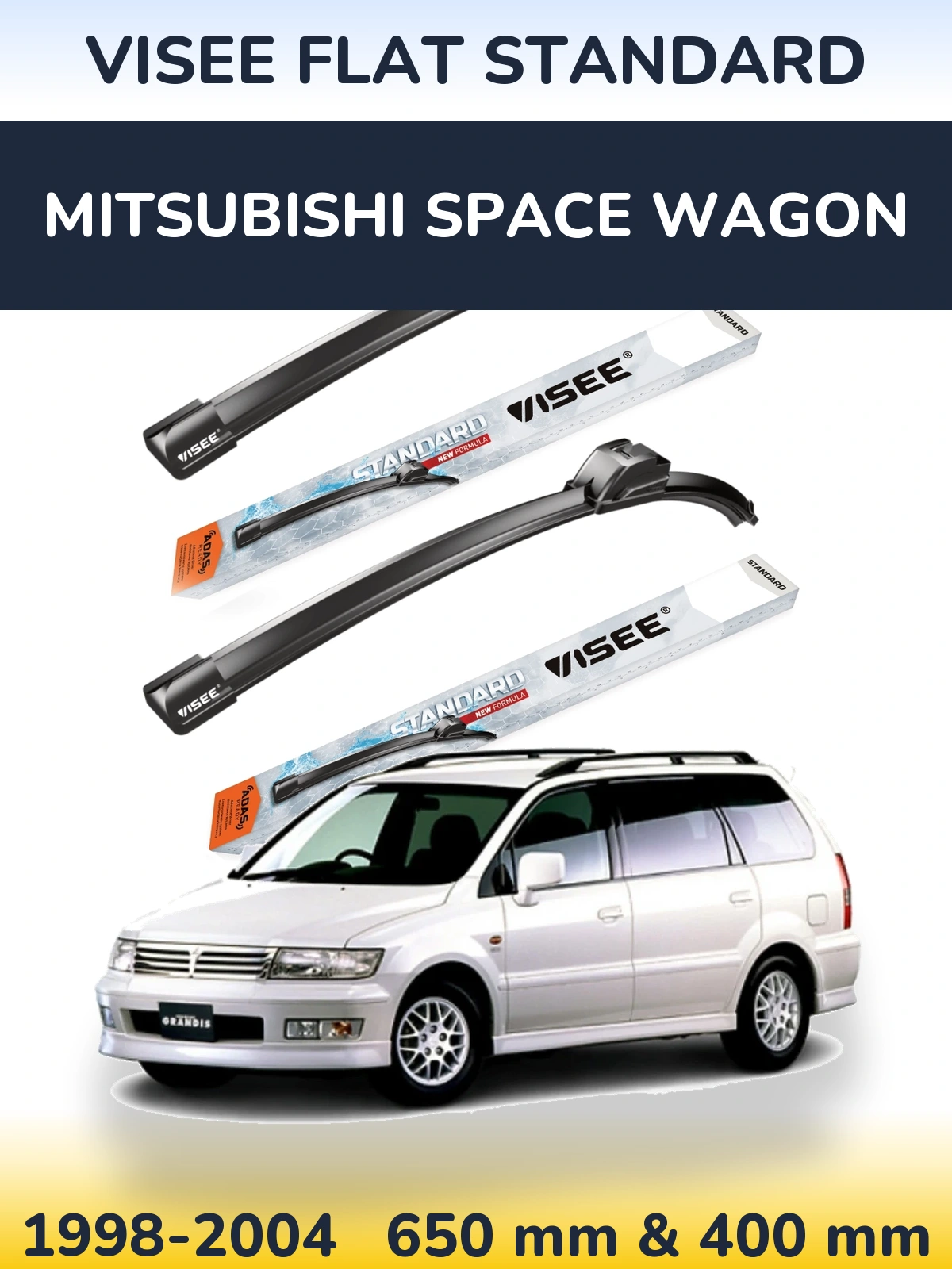 Ștergătoare VISEE FLAT STANDARD pentru Mitsubishi Space Wagon