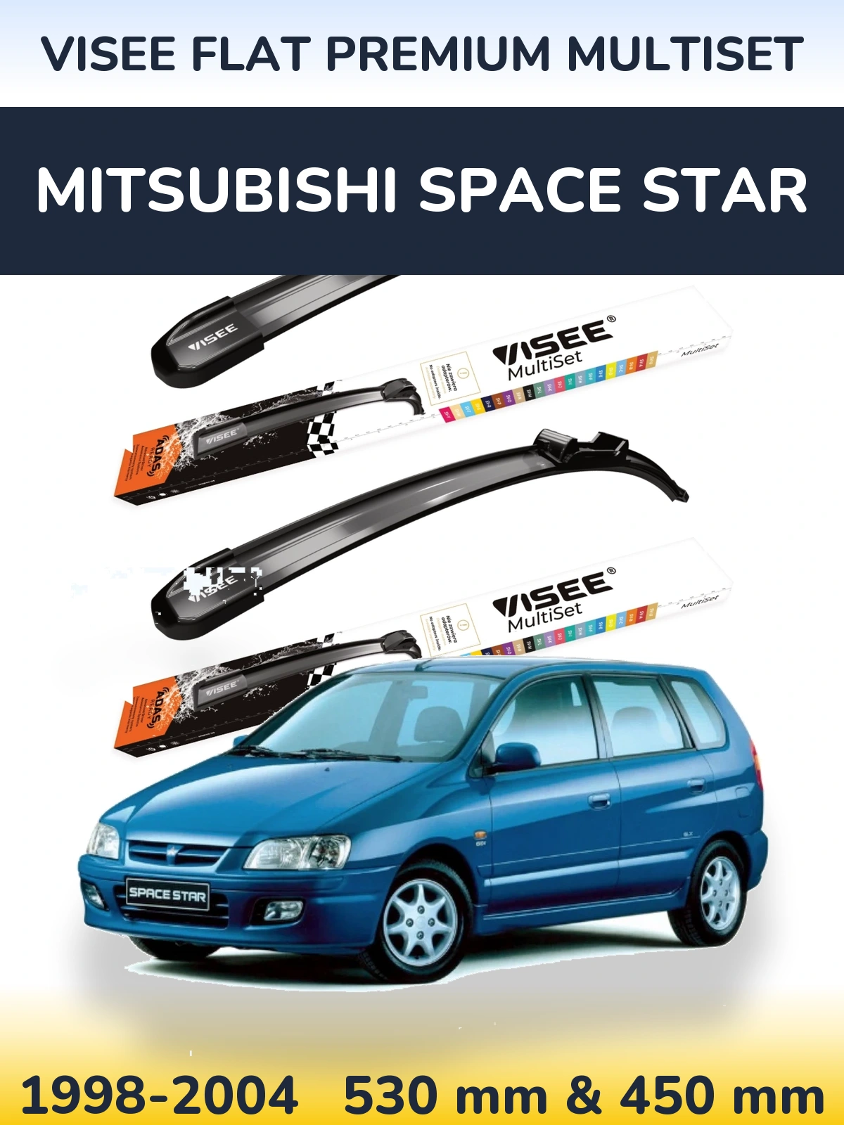 Ștergătoare VISEE FLAT PREMIUM MultiSet pentru Mitsubishi Space Star