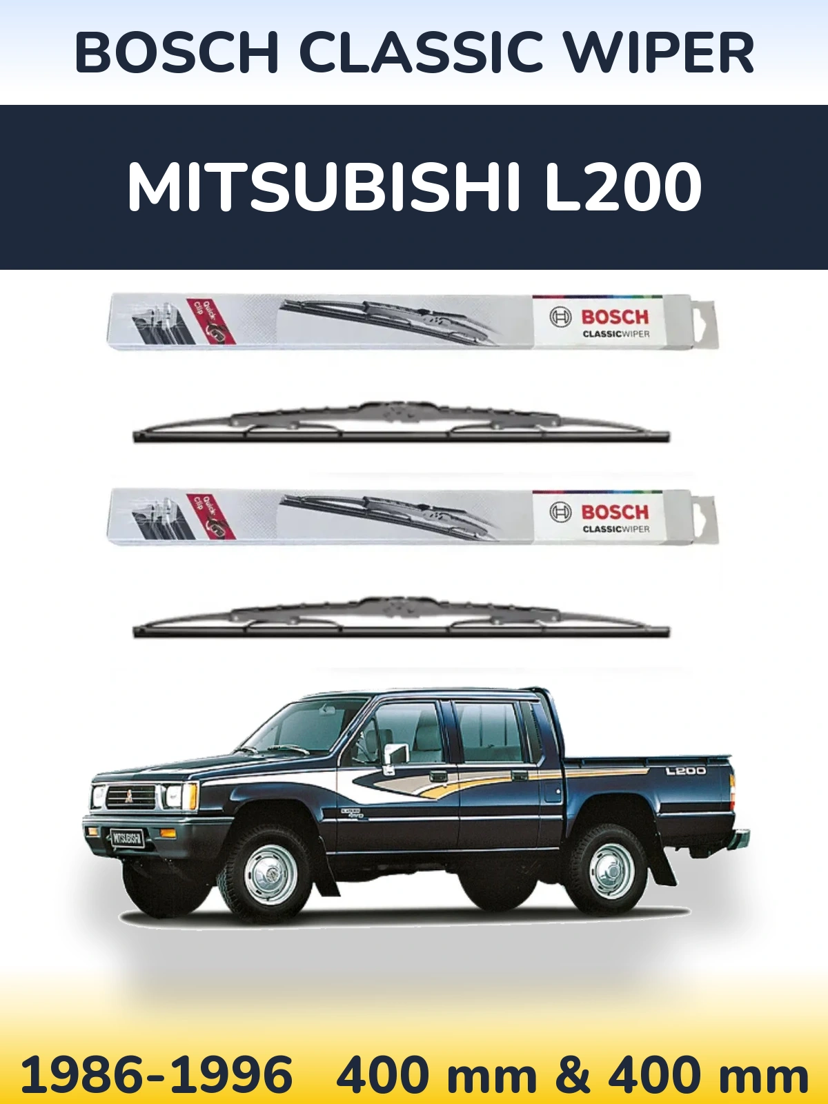 Ștergătoare BOSCH Classic Wiper pentru Mitsubishi L200