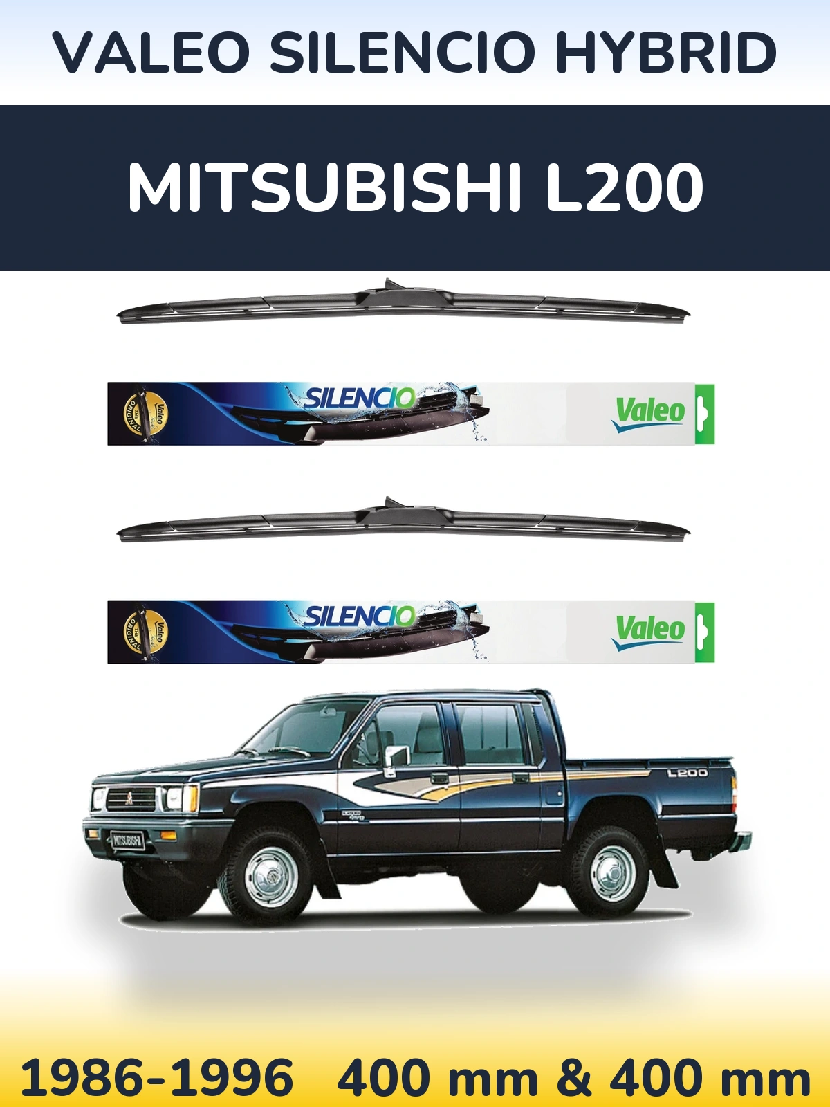Ștergătoare Valeo Silencio Hybrid pentru Mitsubishi L200