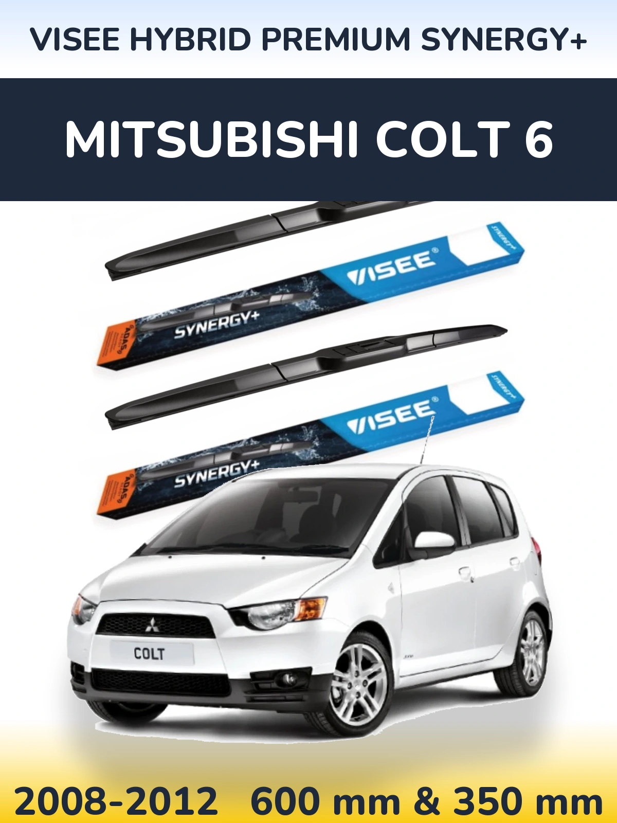 Ștergătoare VISEE HYBRID PREMIUM SYNERGY+ pentru Mitsubishi Colt 6