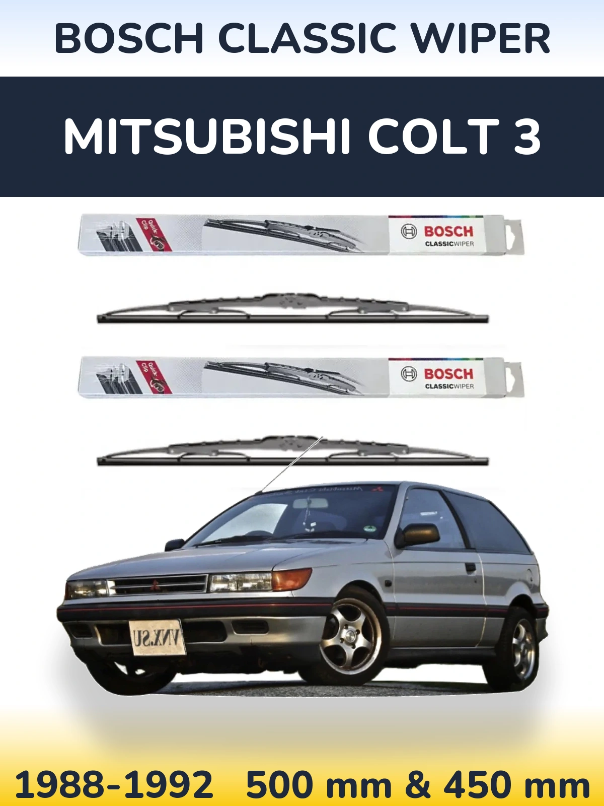 Ștergătoare BOSCH Classic Wiper pentru Mitsubishi Colt 3