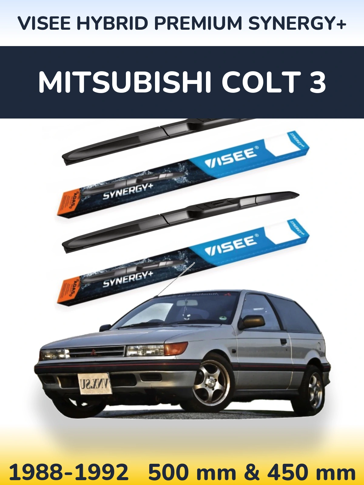 Ștergătoare VISEE HYBRID PREMIUM SYNERGY+ pentru Mitsubishi Colt 3