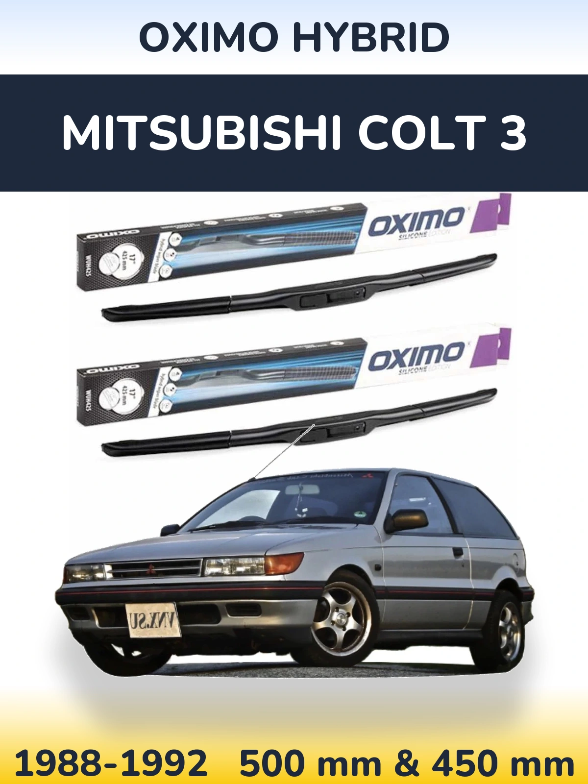 Ștergătoare Oximo Hybrid pentru Mitsubishi Colt 3