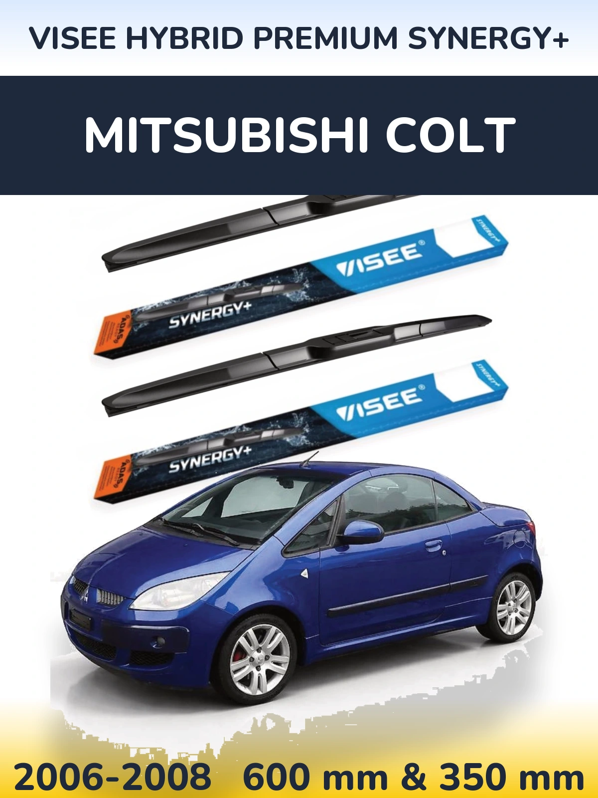 Ștergătoare VISEE HYBRID PREMIUM SYNERGY+ pentru Mitsubishi Colt