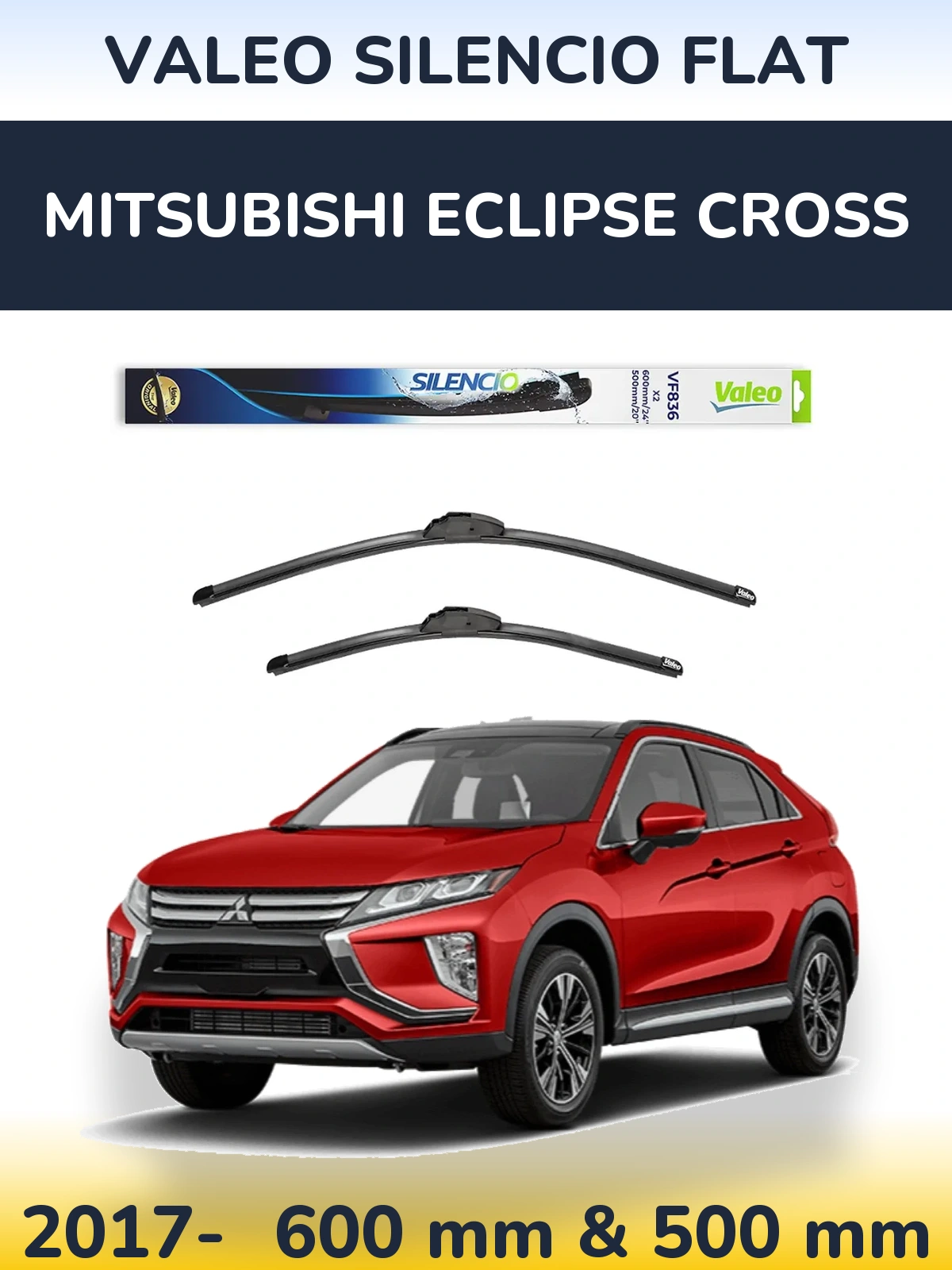 Ștergătoare Valeo Silencio Flat pentru Mitsubishi Eclipse Cross