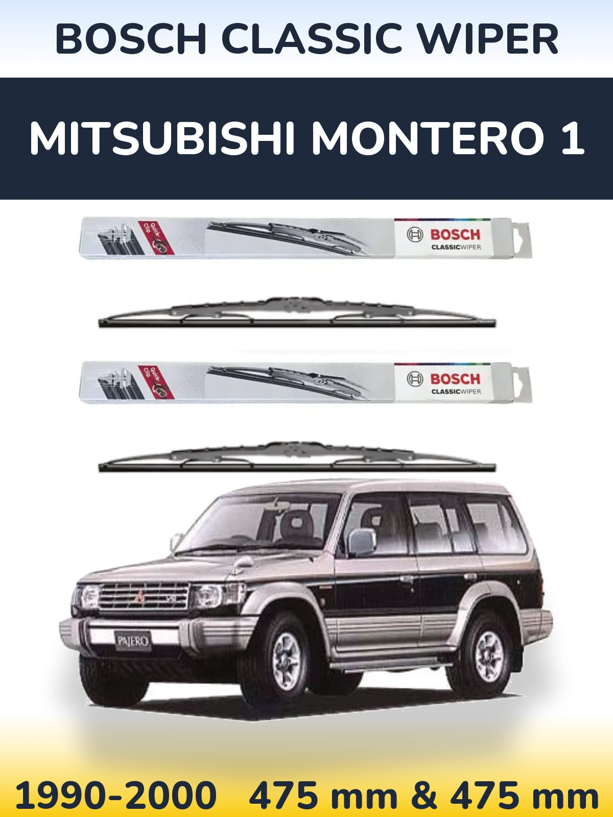Ștergătoare BOSCH Classic Wiper pentru Mitsubishi Montero 1