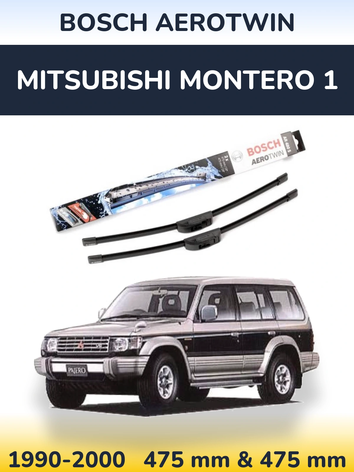 Ștergătoare BOSCH AeroTwin pentru Mitsubishi Montero 1
