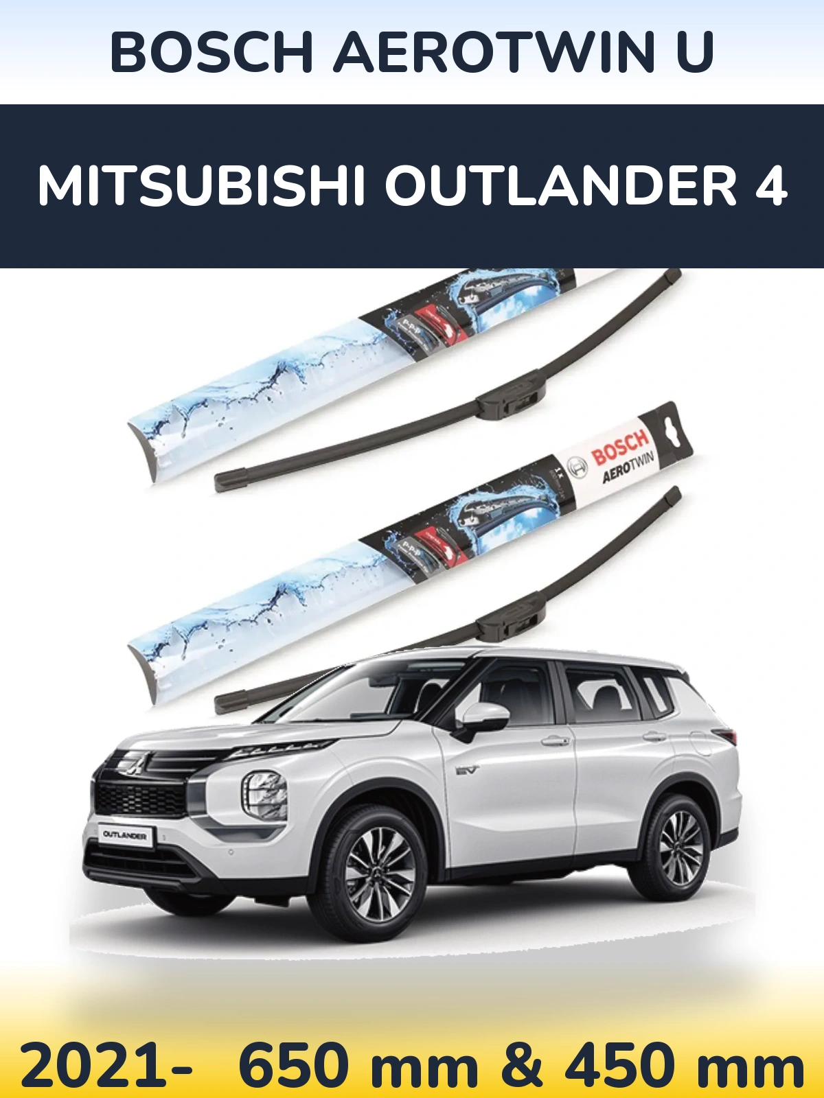 Ștergătoare BOSCH AeroTwin U pentru Mitsubishi Outlander 4