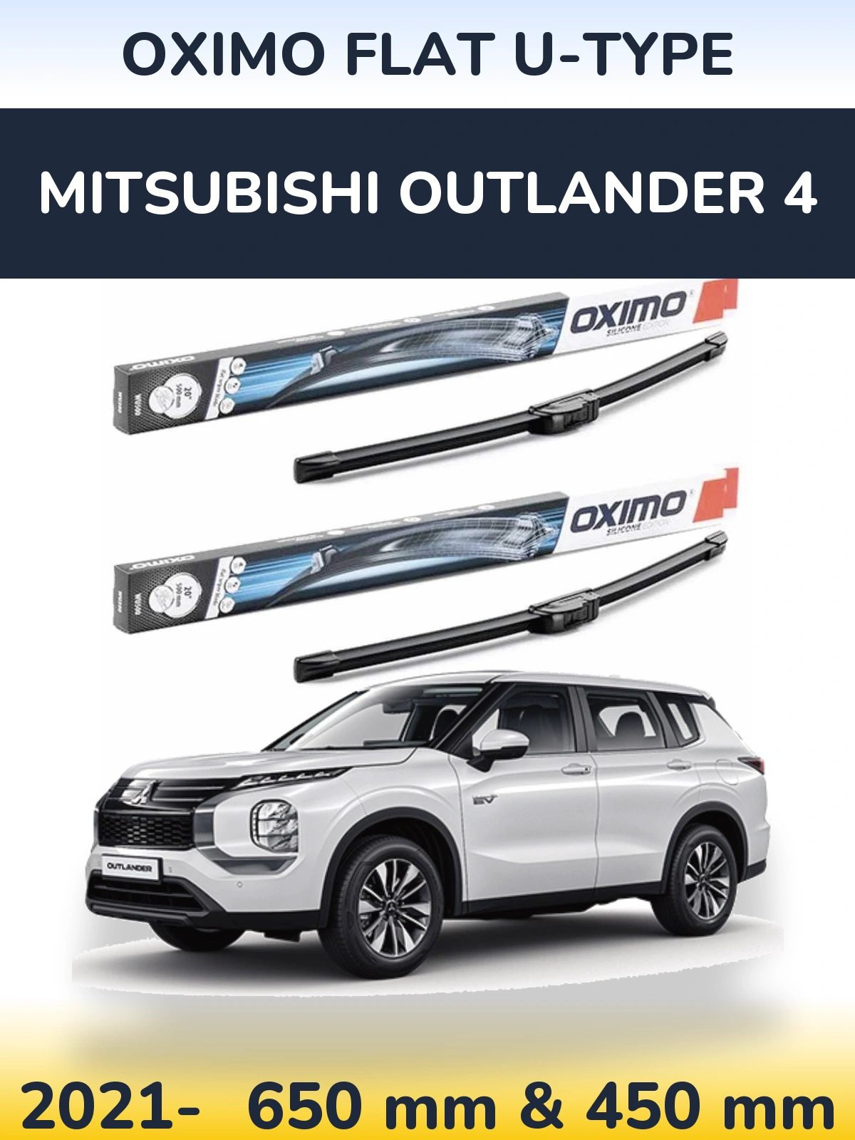 Ștergătoare Oximo Flat U-type pentru Mitsubishi Outlander 4