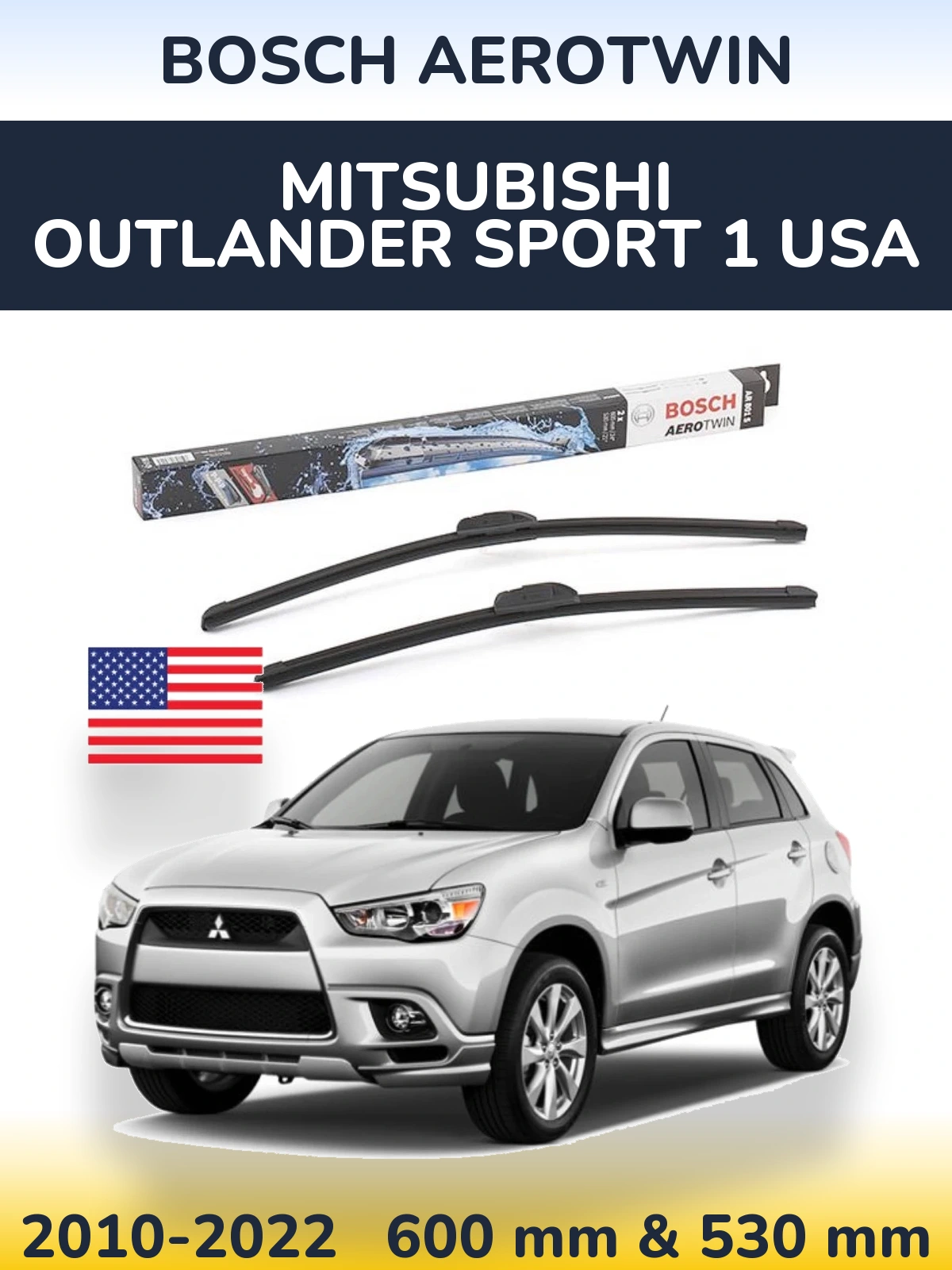 Ștergătoare BOSCH AeroTwin pentru Mitsubishi Outlander Sport 1 USA