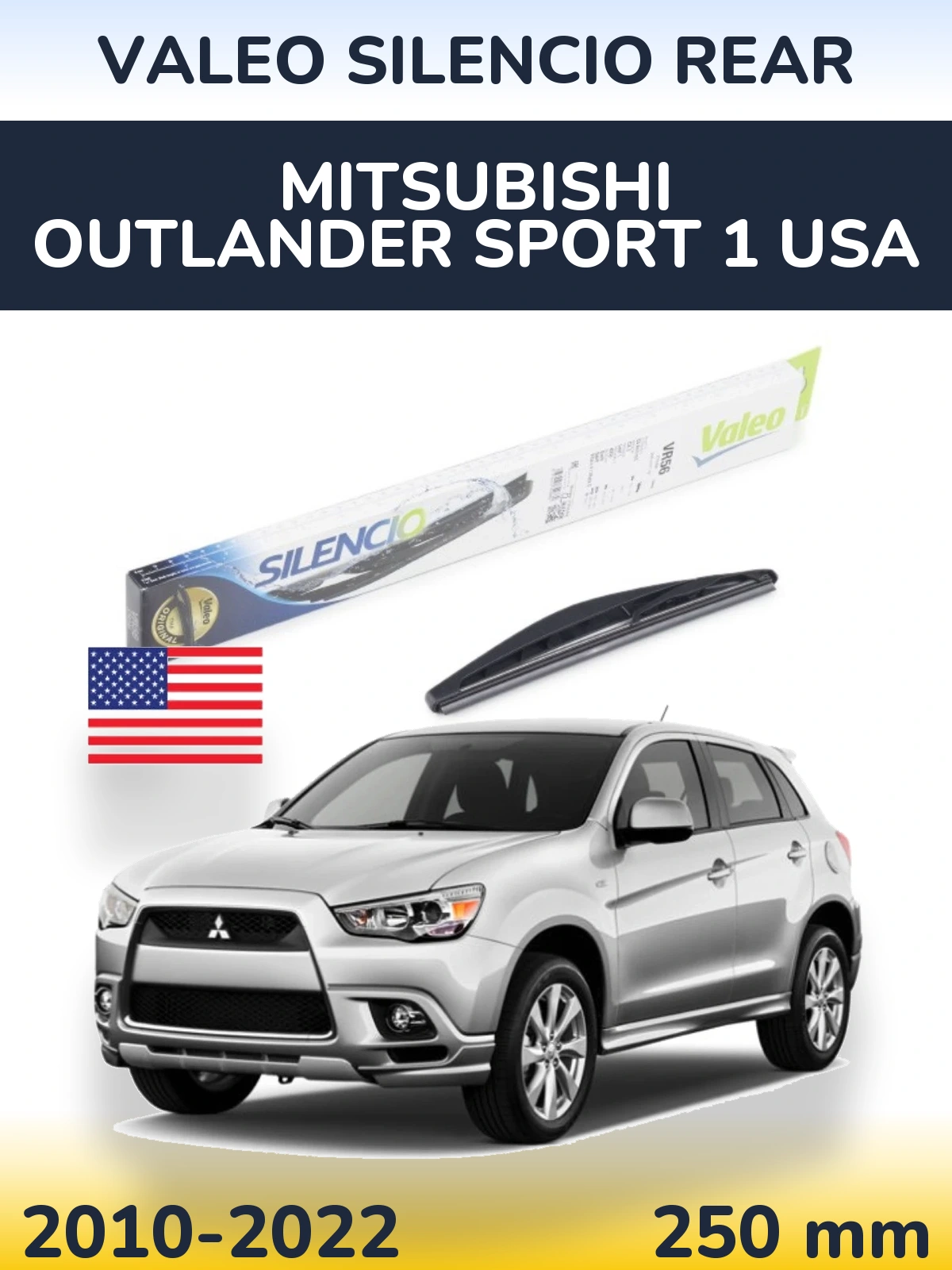 Ștergătoare Valeo Silencio Rear pentru Mitsubishi Outlander Sport 1 USA