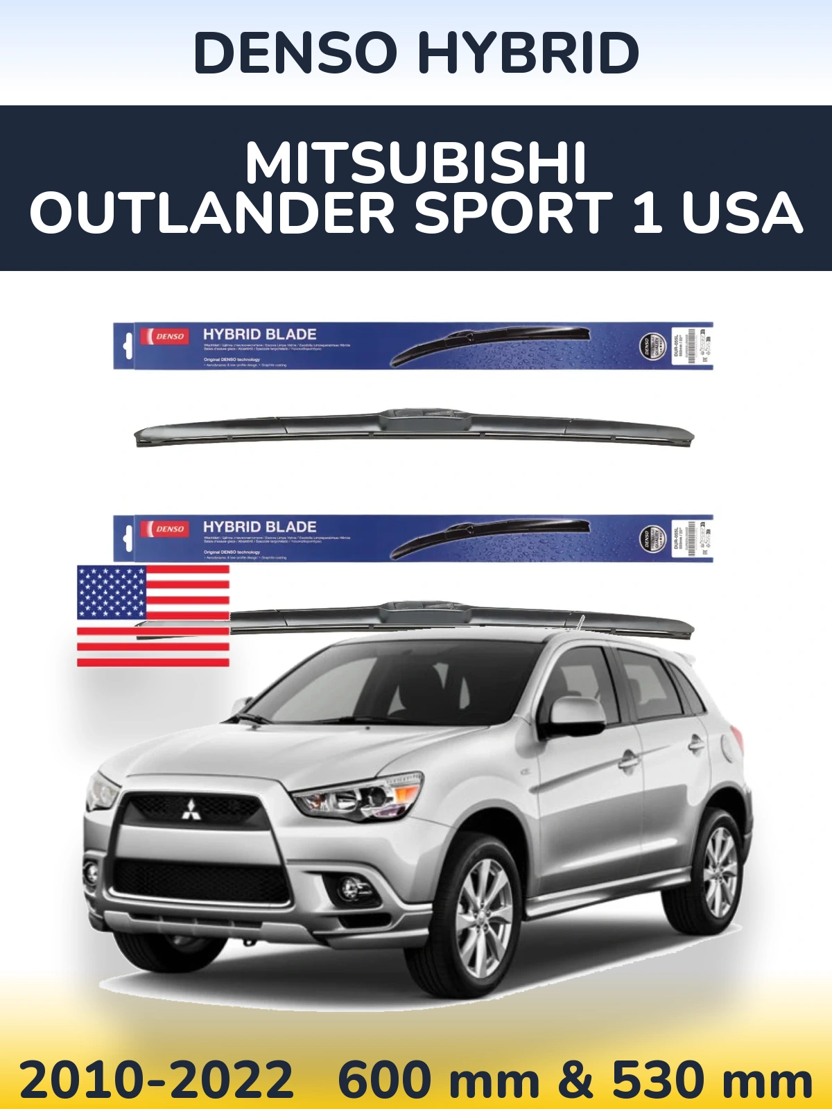 Ștergătoare Denso Hybrid pentru Mitsubishi Outlander Sport 1 USA