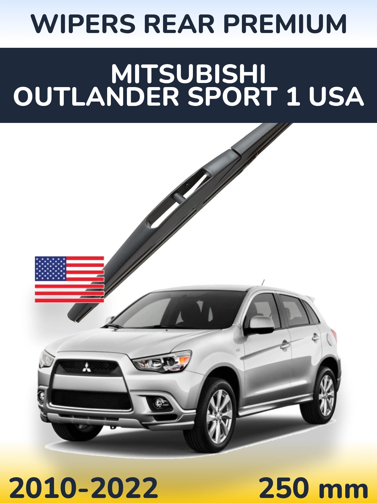 Rear wiper blade WIPERS REAR PREMIUM 250 mm for Mitsubishi Outlander Sport 1 USA 2010-2022