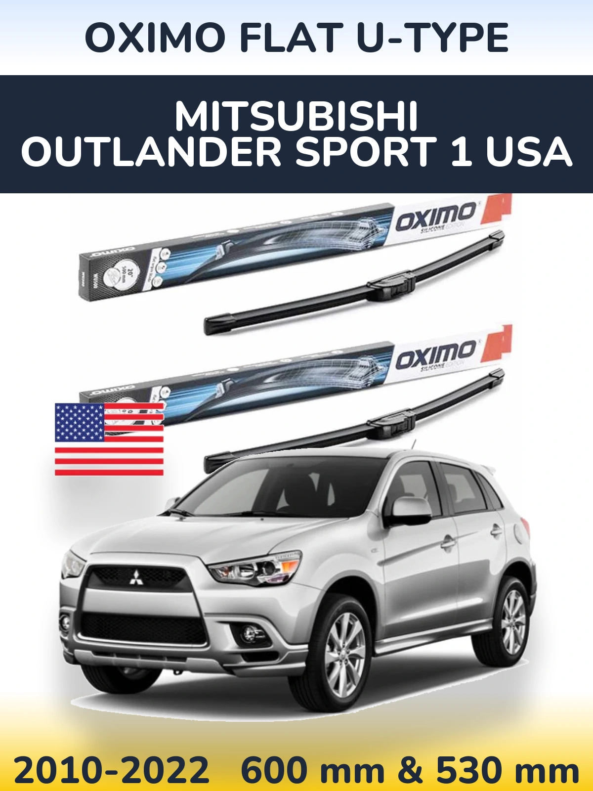 Ștergătoare Oximo Flat U-type pentru Mitsubishi Outlander Sport 1 USA