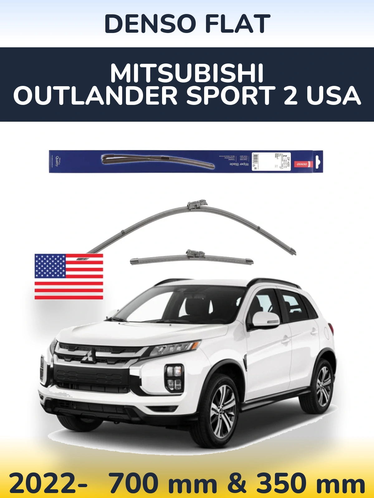 Ștergătoare Denso Flat pentru Mitsubishi Outlander Sport 2 USA
