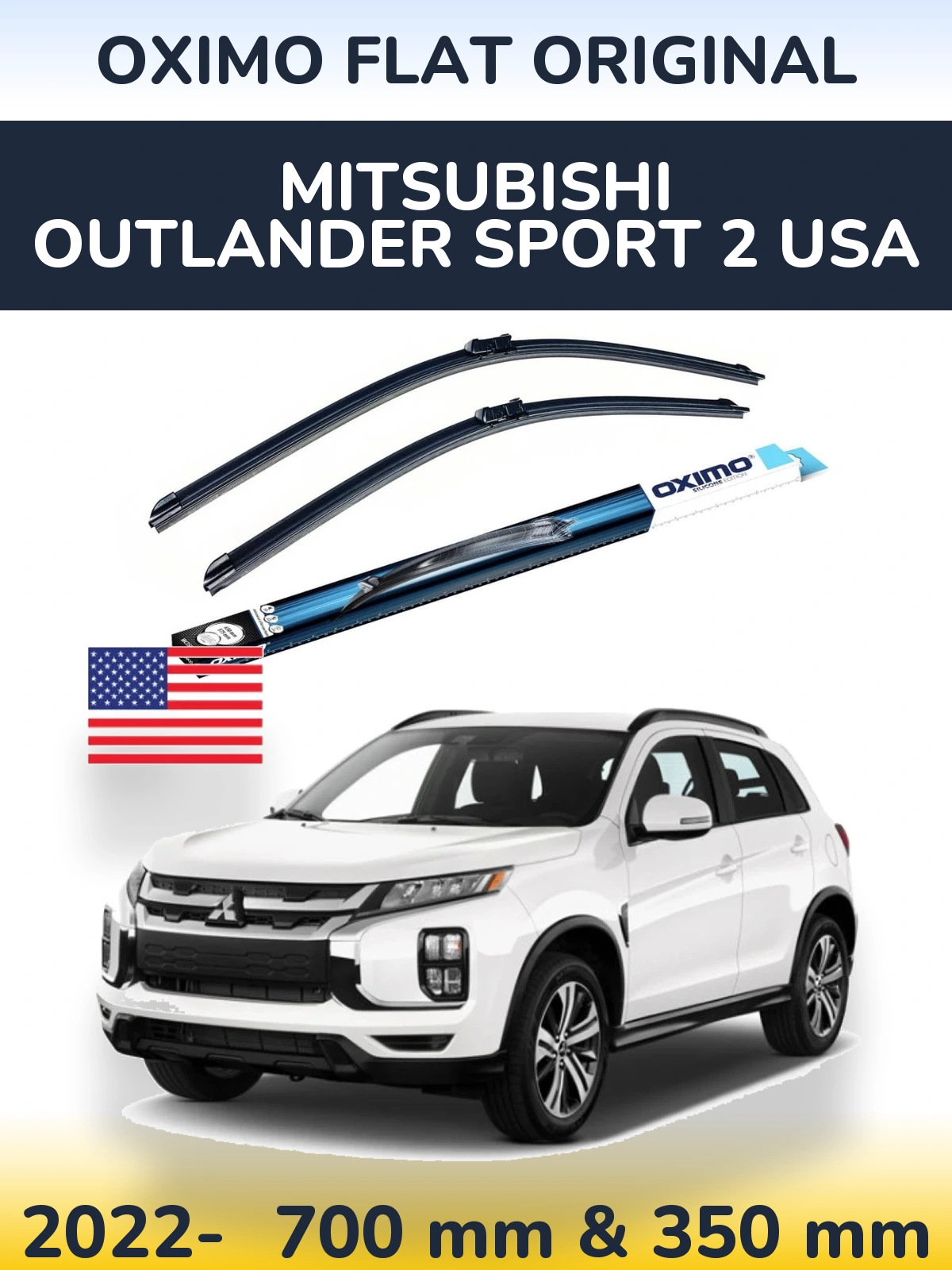 Ștergătoare Oximo Flat Original pentru Mitsubishi Outlander Sport 2 USA