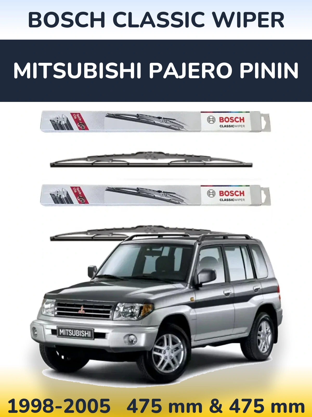Ștergătoare BOSCH Classic Wiper pentru Mitsubishi Pajero Pinin