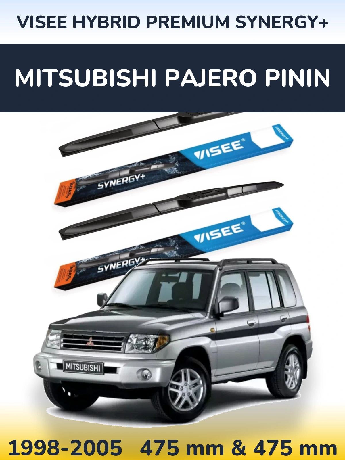 Ștergătoare VISEE HYBRID PREMIUM SYNERGY+ pentru Mitsubishi Pajero Pinin