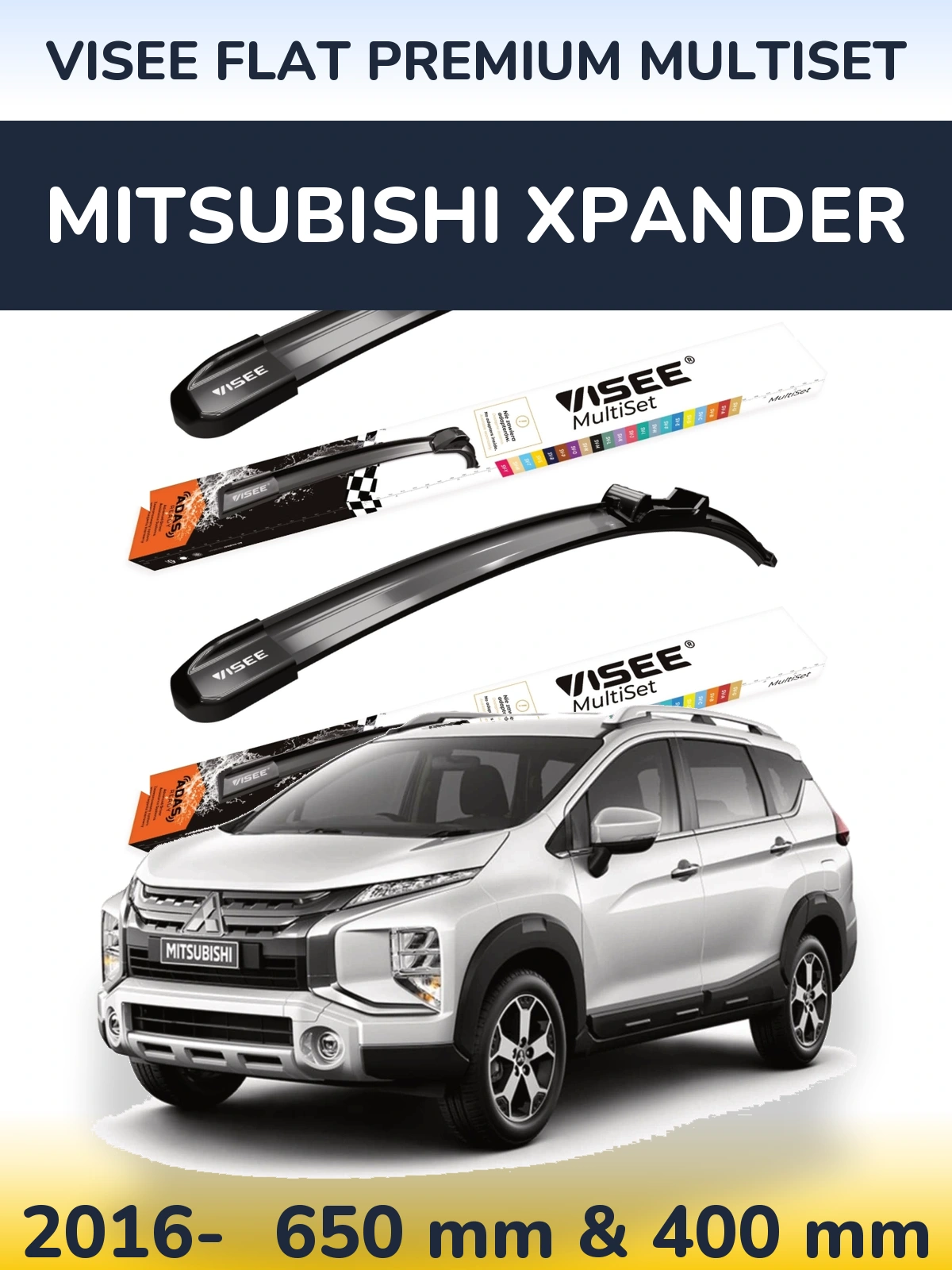 Ștergătoare VISEE FLAT PREMIUM MultiSet pentru Mitsubishi Xpander