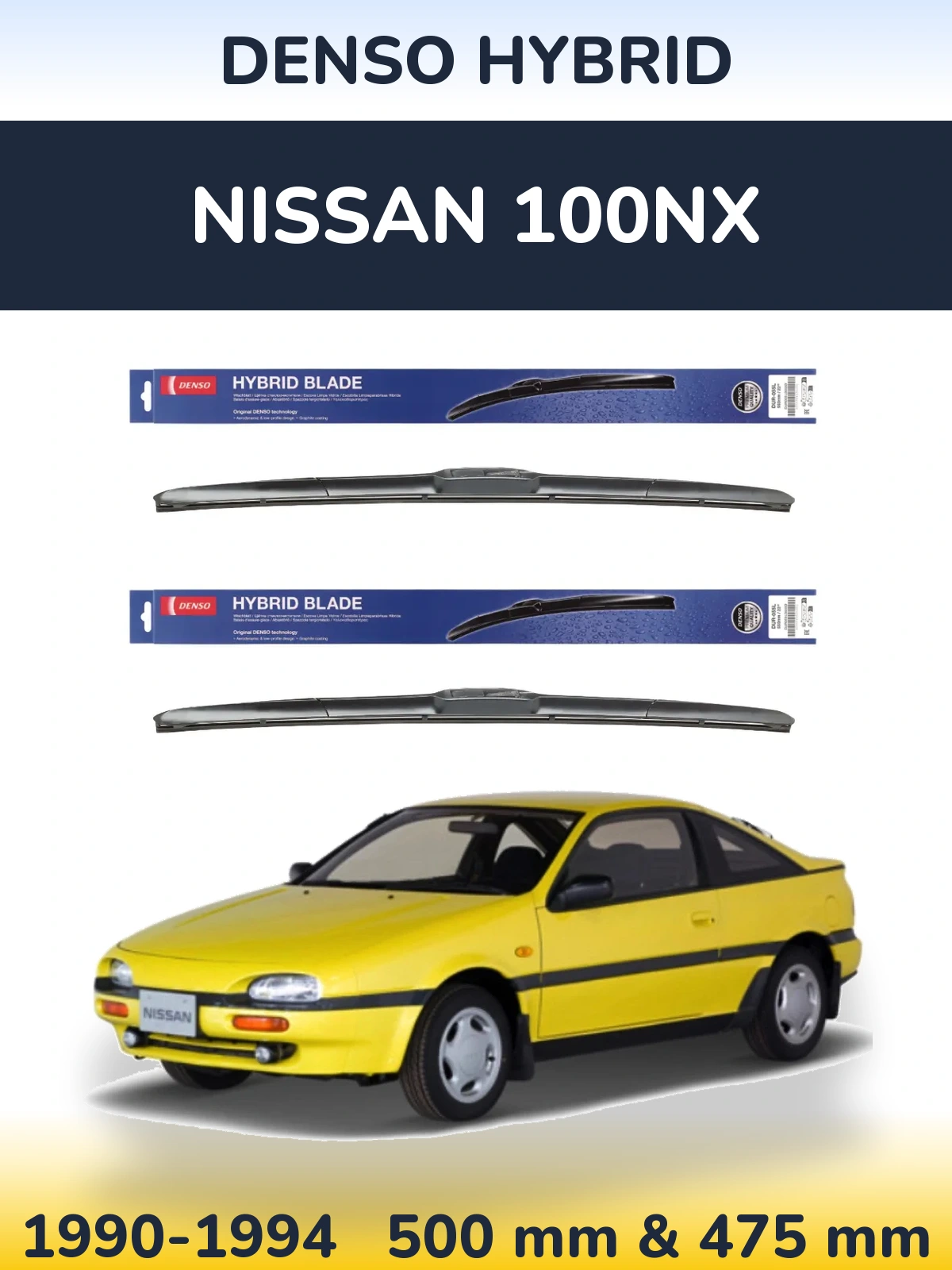 Ștergătoare Denso Hybrid pentru Nissan 100NX