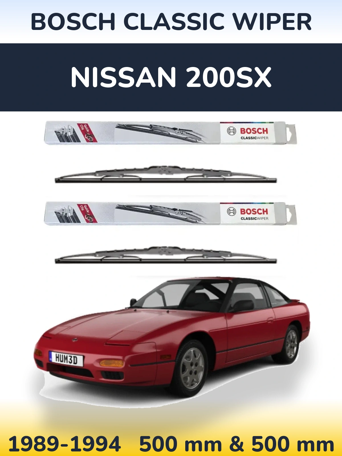 Ștergătoare BOSCH Classic Wiper pentru Nissan 200SX